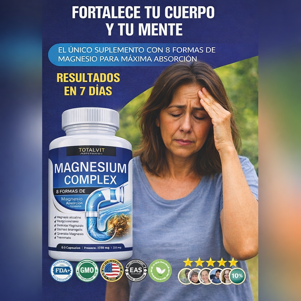 🧲 MAGNESIUM COMPLEX 8 en 1 || LLEVA 2X$35.99