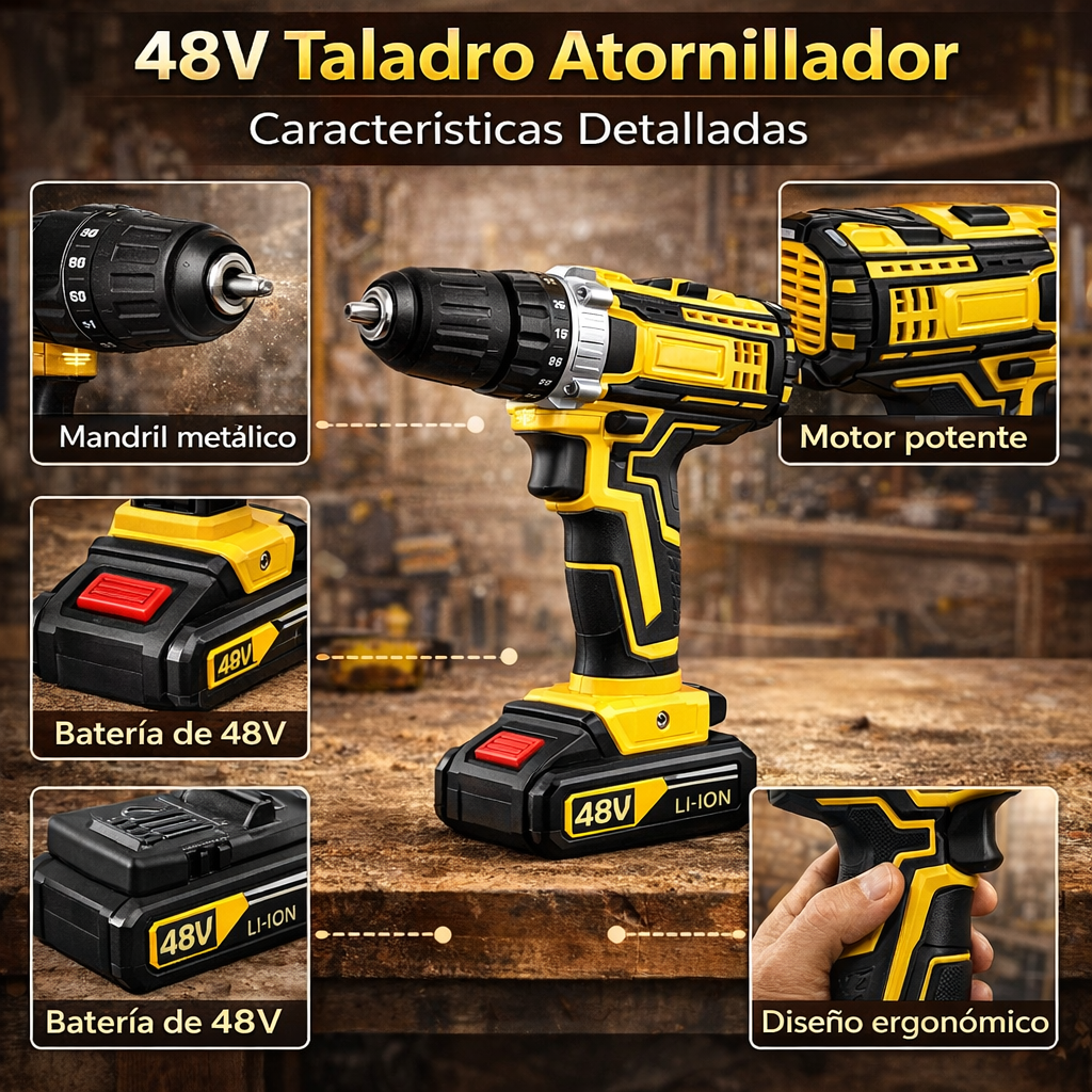 TALADRO CON BATERIAS RECARGABLES