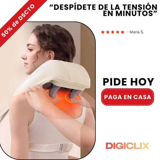RelaxaGO Pro™ || Tu masajeador portátil para cuello y espalda