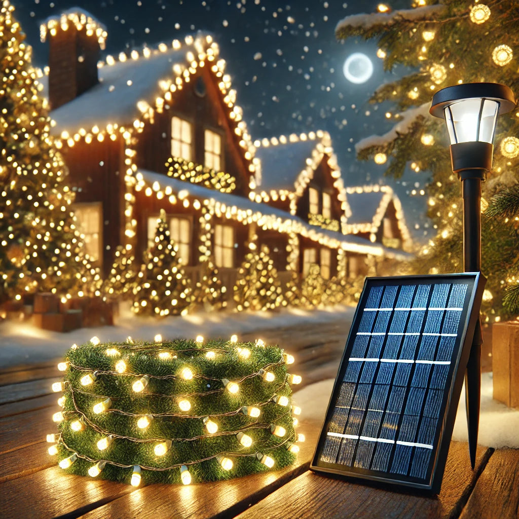 LUCES SOLARES DORADAS (17M) || LLEVA 2 LUCES + REGALO X $32.99