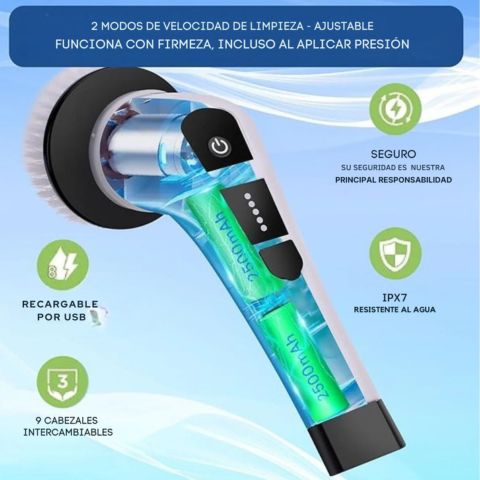 SPINCLEAN || CEPILLO ELÉCTRICO 9 EN 1
