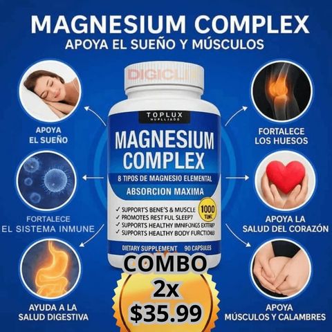 🧲 MAGNESIUM COMPLEX 8 en 1 || LLEVA 2X$35.99